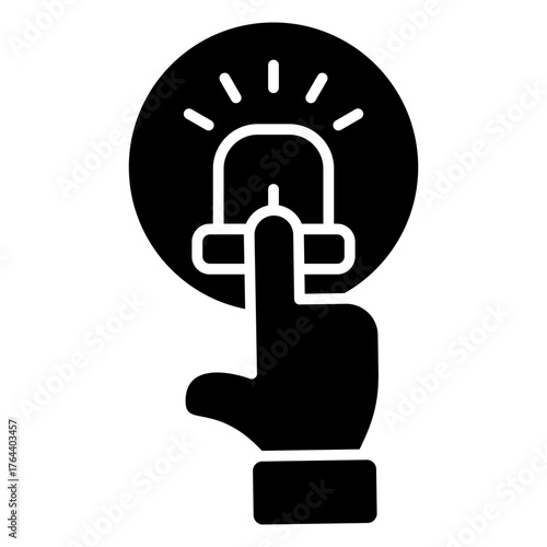 Panic Button Glyph Icon