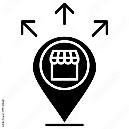 Market Expansion Glyph Icon