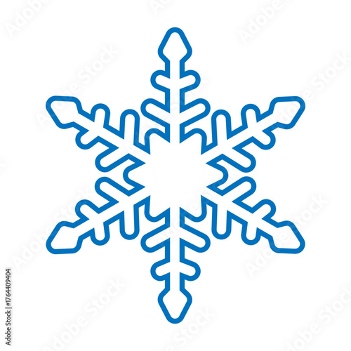 Snowflake icon vector. Winter illustration sign. Cold illustration symbol. Christmas logo or web icon.