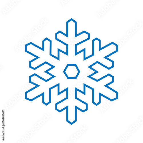 Snowflake icon vector. Winter illustration sign. Cold illustration symbol. Christmas logo or web icon.