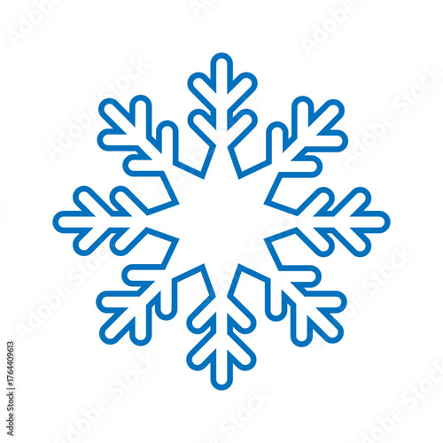 Snowflake icon vector. Winter illustration sign. Cold illustration symbol. Christmas logo or web icon.