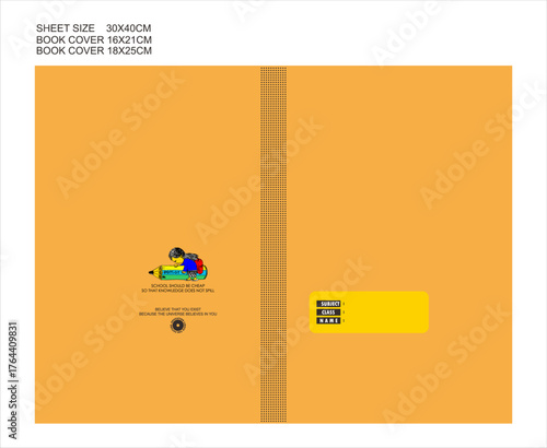 Versatile and modern minimalist book cover design template focused on education and motivation themes33. This design is suitable for textbooks, school books, journals, planners, 30x40cm size