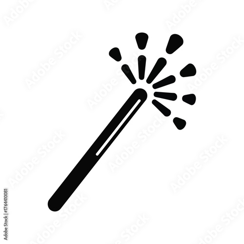 Magical sparkle wand illustration fairy tale fantasy icon concept vector