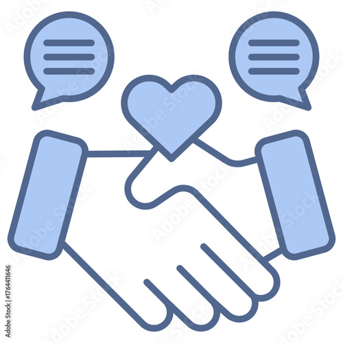 Relationship Blue Icon