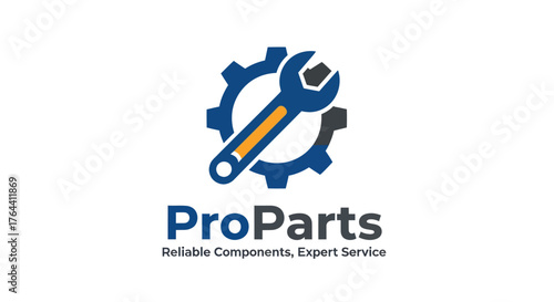 ProParts company logo with gear and wrench symbol for industrial service.