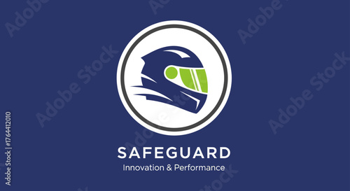 Safeguard Racing Helmet Logo Design Innovation and Performance Concept.