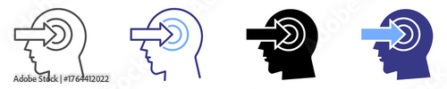perception icon set multiple style