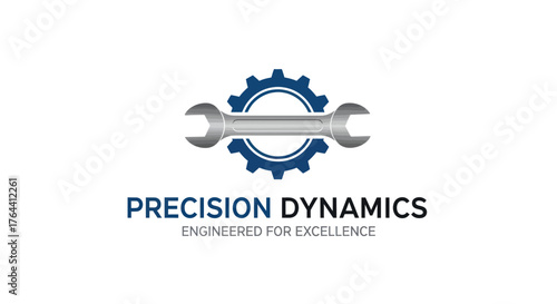 Precision Dynamics Logo with Gear and Wrench Symbol.