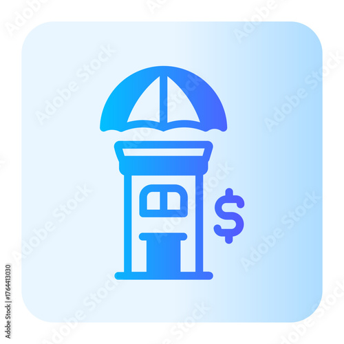 investment insurance gradient icon