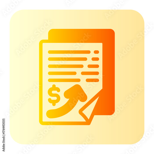 Income statement gradient icon
