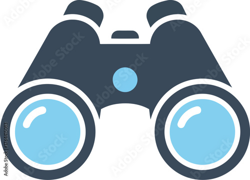 Binoculars icon search exploration adventure discover vector