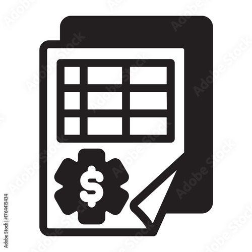 balance sheet glyph icon