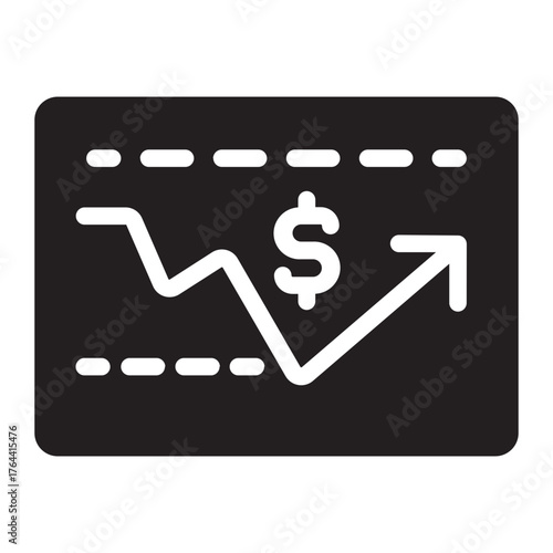 Financial index glyph icon