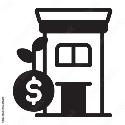 Asset allocation glyph icon