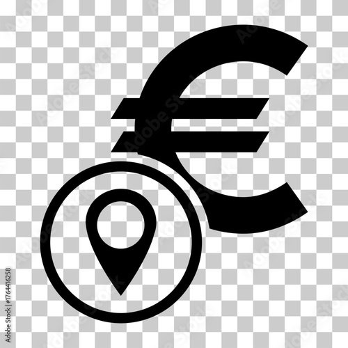 Euro money symbol, business eu cash icon, save currency bank sign, vector illustration .