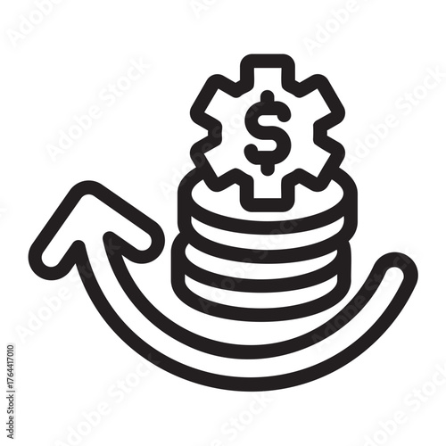 return on investment line icon