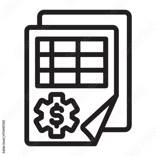 balance sheet line icon