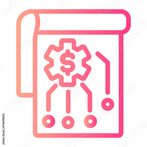 Budget planning gradient icon