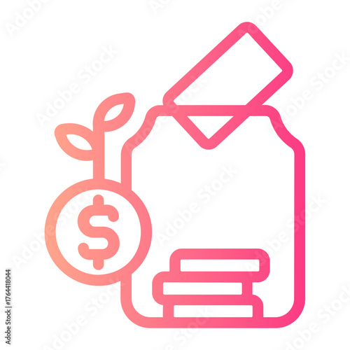 Cash reserve gradient icon
