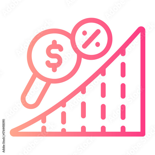 financial ratio gradient icon