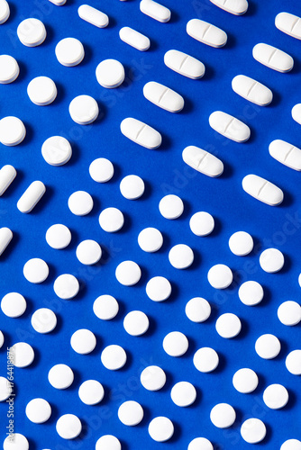 abstract blue background with pills
