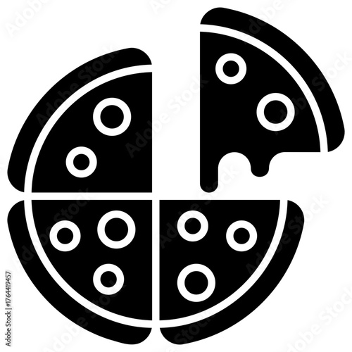 Pizza vector icon. Food and beverage icon solid style. perfect use for logo, presentation, website, and more. modern icon design glyph style