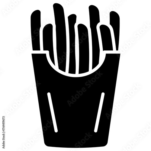French Fries vector icon. Food and beverage icon solid style. perfect use for logo, presentation, website, and more. modern icon design glyph style