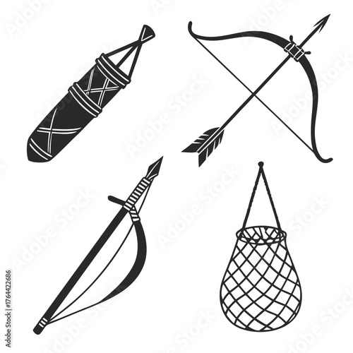 Vector art of ancient weapon collection