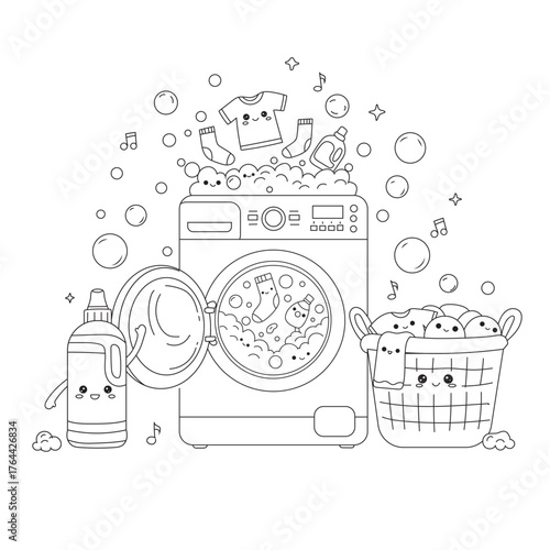 Household Chores Vector Illustration