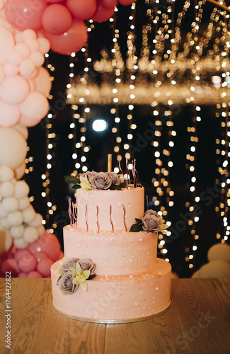 birthday cake with candles