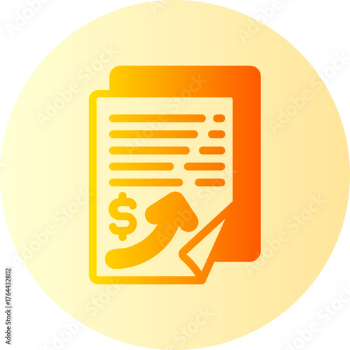 Income statement gradient icon
