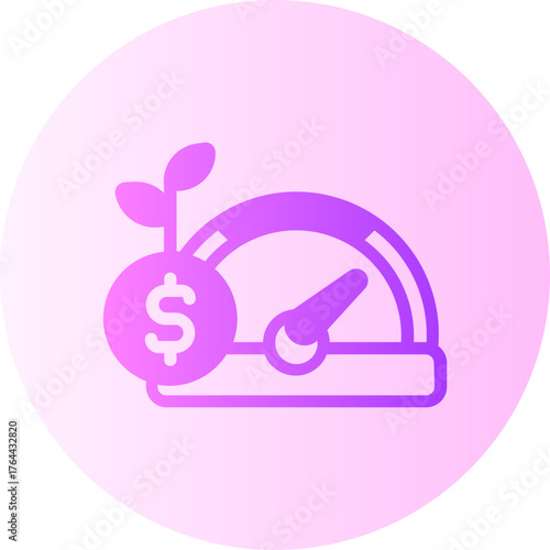 Financial performance gradient icon