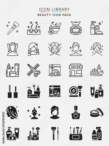 Modern Cosmetic and Makeup Icon Collection