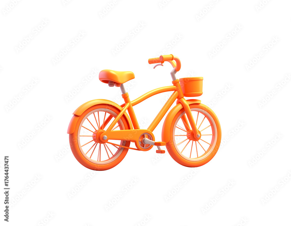 Fototapeta premium Red sports bicycle isolated on white background