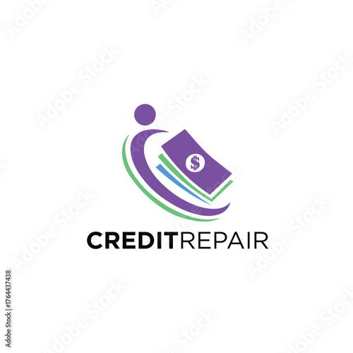Credit Repair Logo Vector Simple