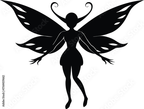 Fantasy fairy design element vector