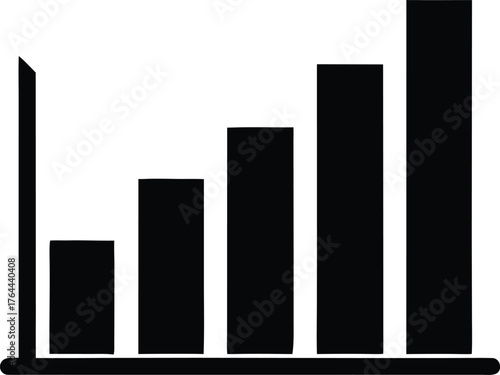 Analytics and statistics bar chart symbol