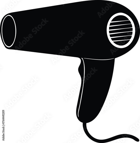 Simple hairdryer icon isolated graphic