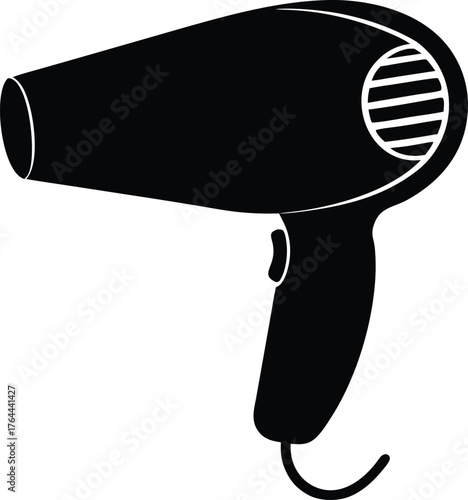 Blow dryer silhouette design element