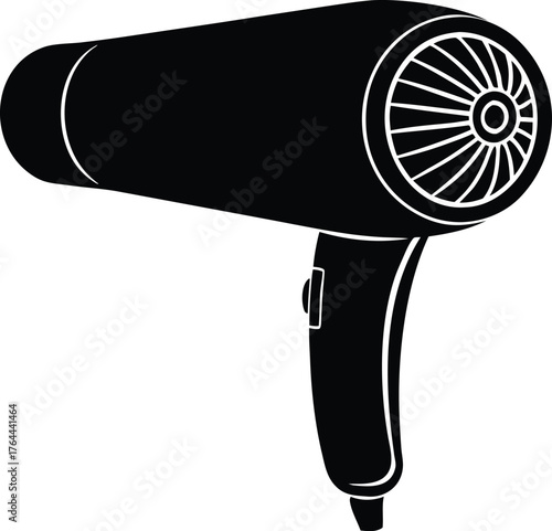 Hairdressing tool hairdryer vector symbol