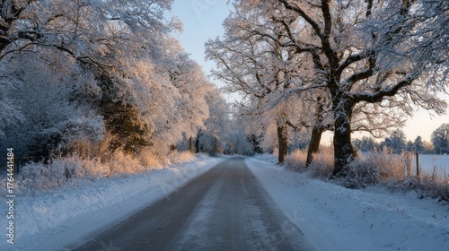 Frozen winter wonderland whispers ancient tales, hygge warmth amid Solstice dreams, snow-laced branches cradle the chilled path