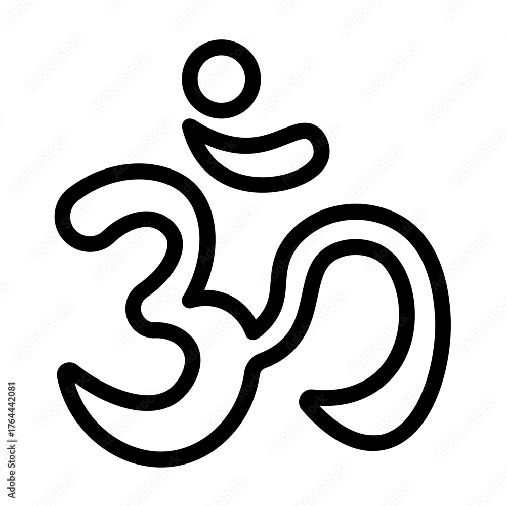 Obraz premium om sign icon with line style