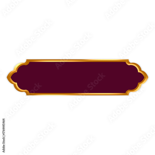 Free Download Classic maroon gold decorative label – Elegant maroon label framed with gold accents, perfect for luxury branding and classic packaging designs. - GFXLoad