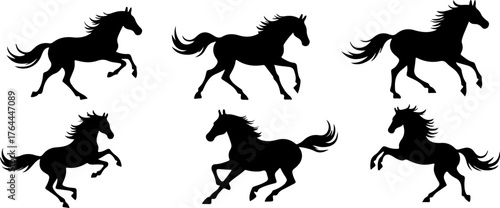 Galloping Horse Silhouettes Collection bundle