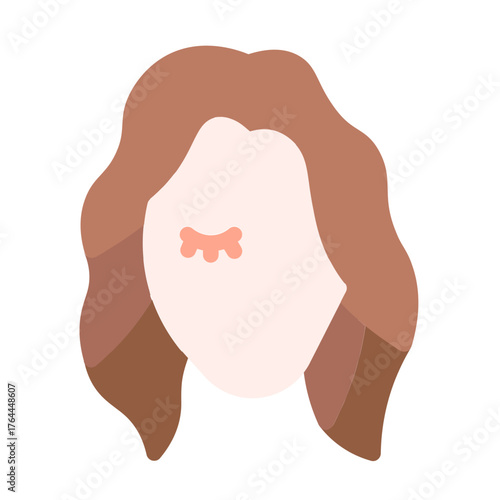 hairstyle icon with flat style