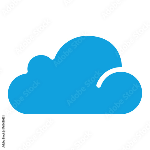 Cloud Flat Blue Icon