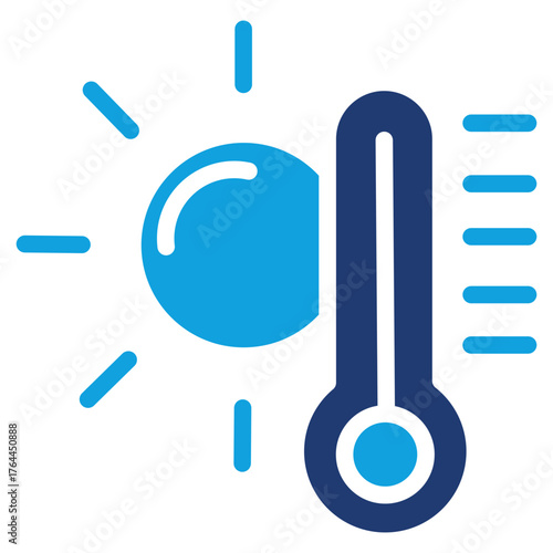 Thermometer Flat Blue Icon