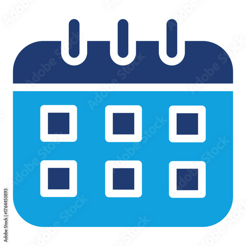 Calender Flat Blue Icon