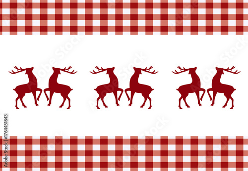 A Scandinavian pattern with reindeer and a seamless border for Christmas and New Year. Design for a sweater, jumper, cardigan, or other items.