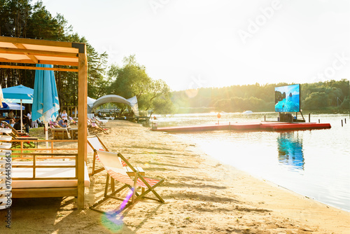 Wallpaper Mural Movie at a beach cinema in summer atmosphere. Torontodigital.ca